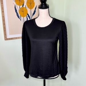 Sheer Sleeve Blouse Top